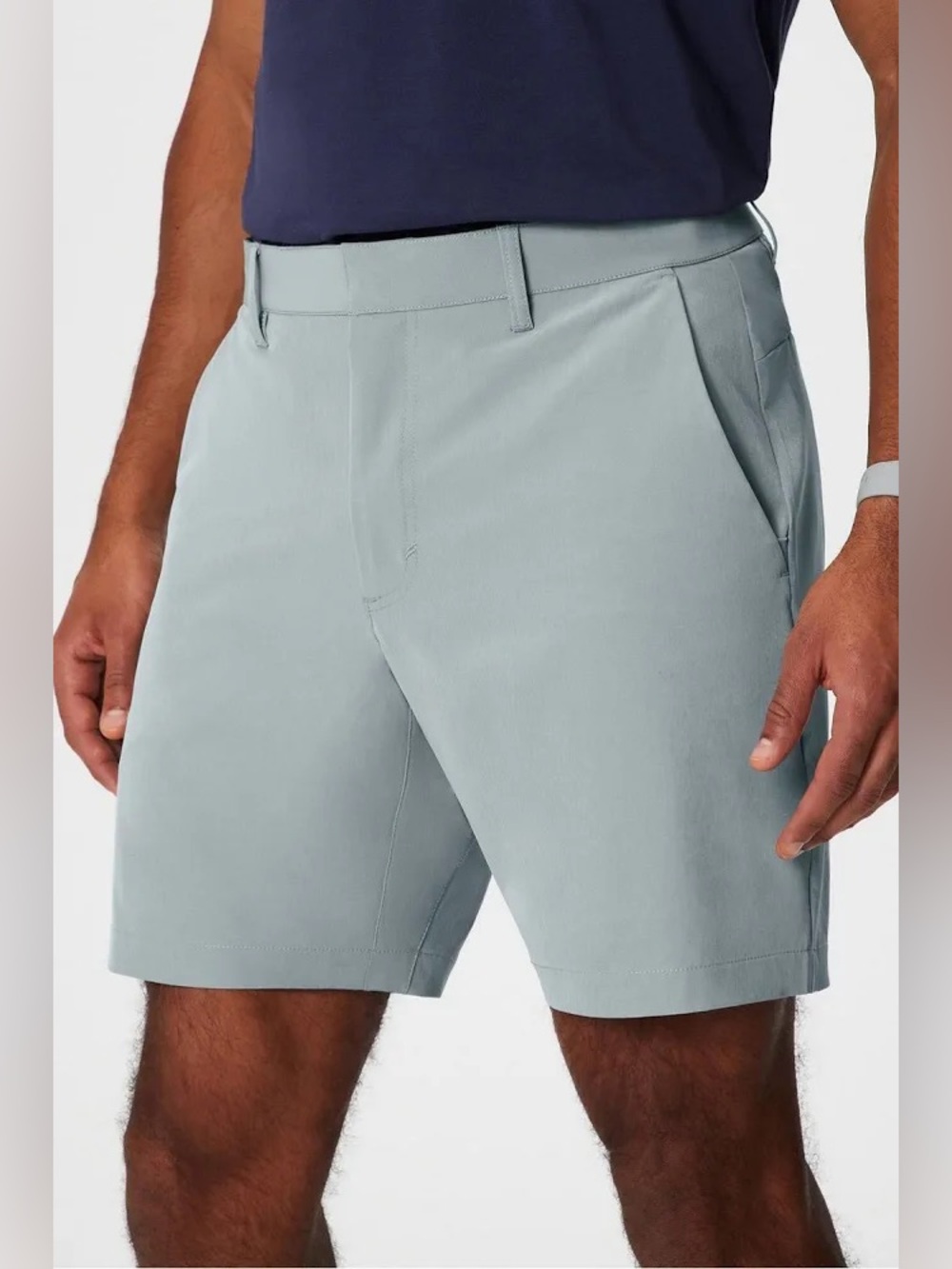 Fabletics Men's The Only Short 8" Hybrid Performance Commuter Shorts Gray M